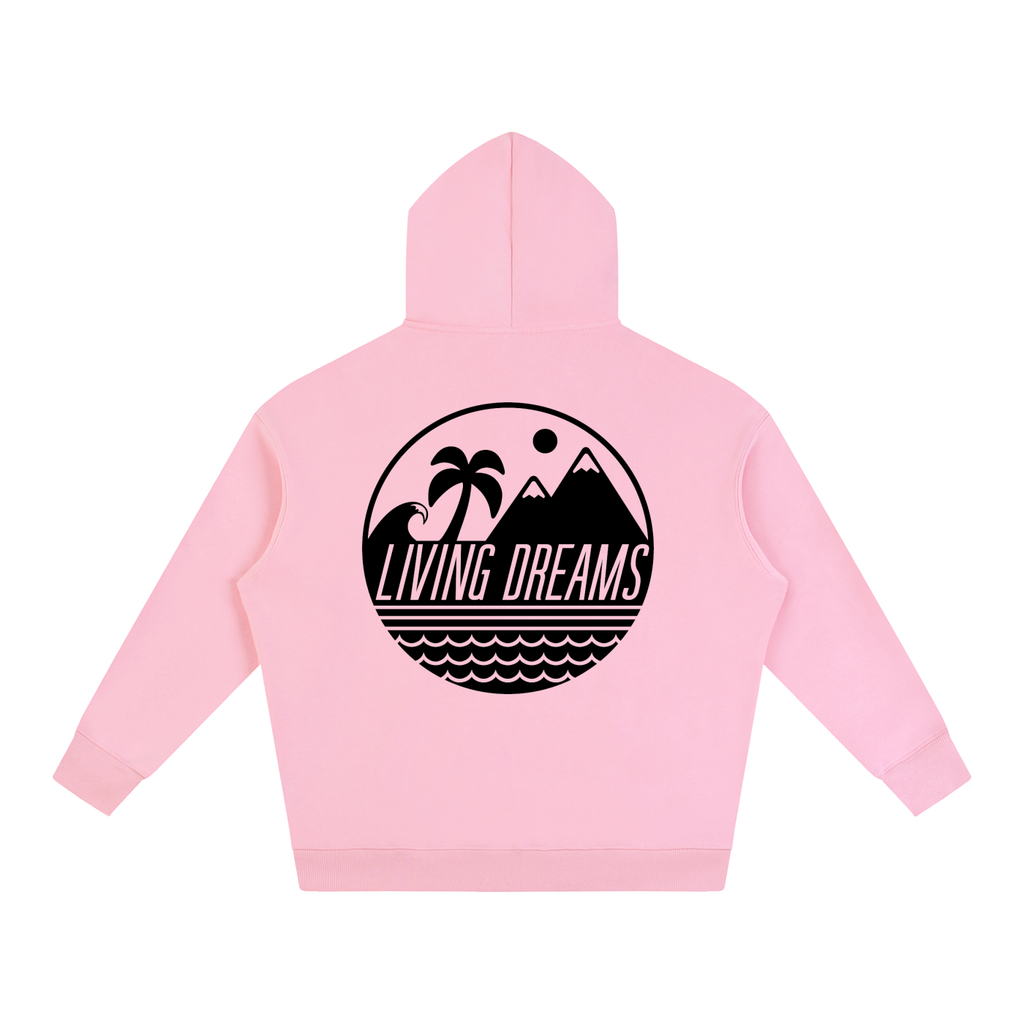 Living Dreams Pink Oversize Fleeced Hoodie