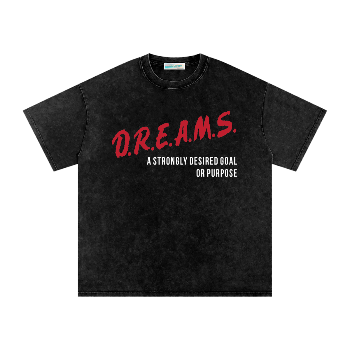 DREAMS Snow Washed Oversized Cotton T-Shirt