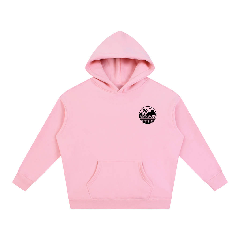 Living Dreams Pink Oversize Fleeced Hoodie