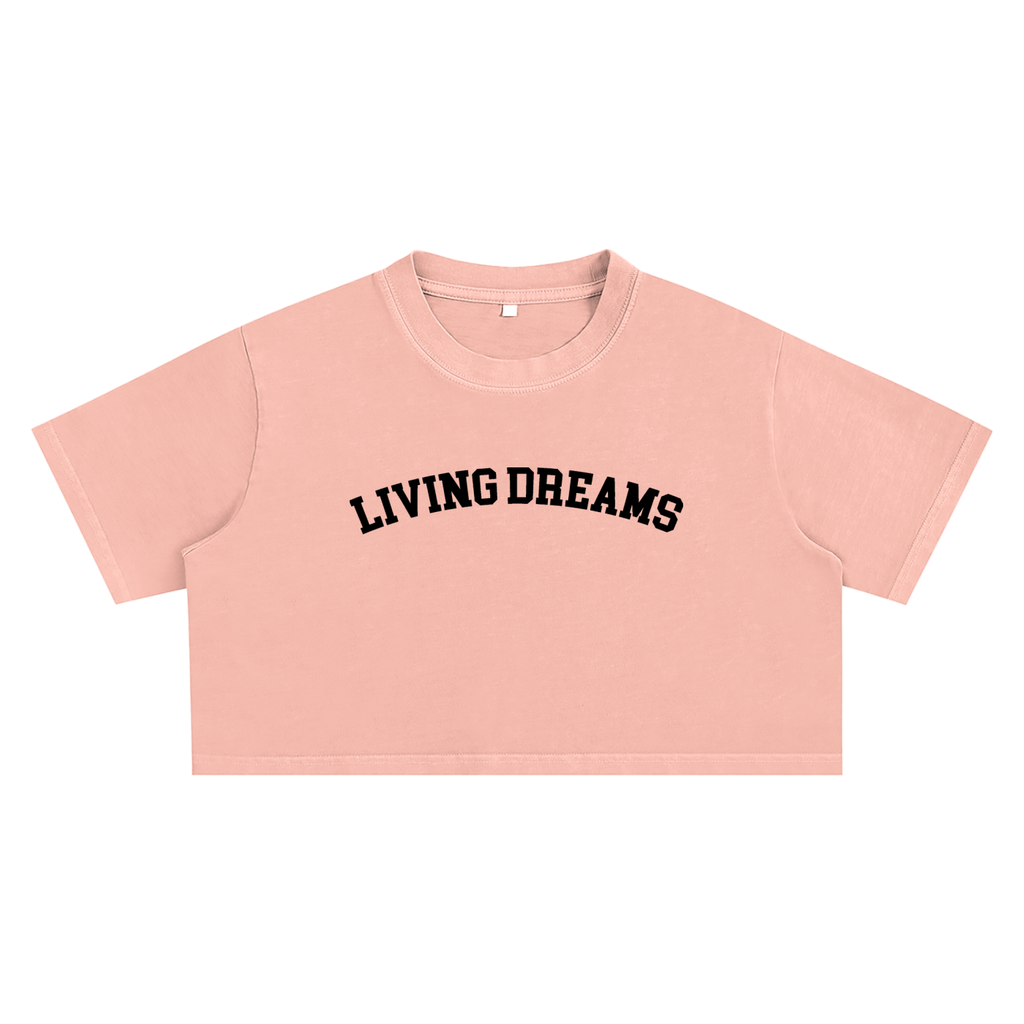 Living Dreams Snow Washed Crop Top